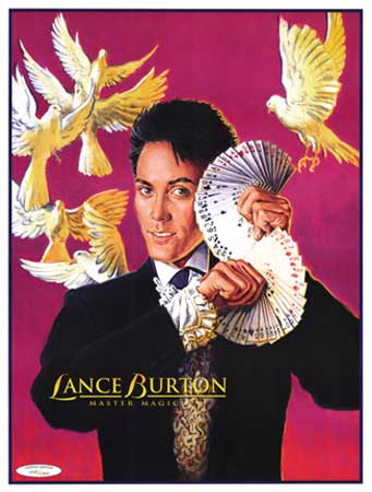 Lance Burton Card Fans and Dove Poster